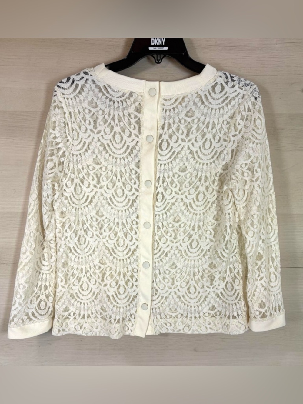 Banana Republic Ivory Crochet Lace Long Sleeve Top - Picture 4 of 13